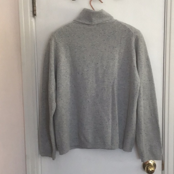 L.L. Bean Merino/Angora Lt Blue Marl Turtleneck - Picture 2 of 4